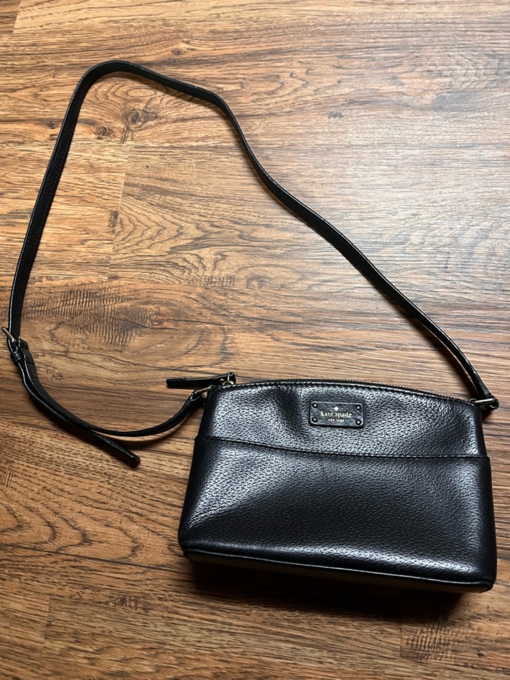 kate spade Black Pebbled Leather Crossbody Bag